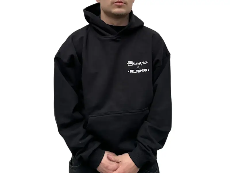 Mellowpark X kunstform "Collabo" Hooded Pullover - Black