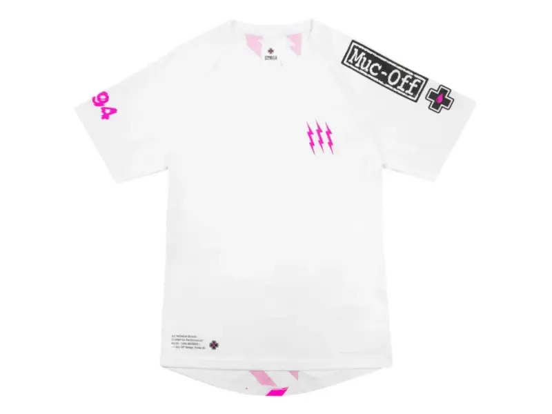 Muc-Off "Short Sleeve Riders" Trikot - Weiß/Pink