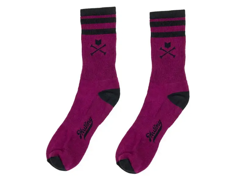 Mutiny Bikes "Crew" Socks - Dark Red