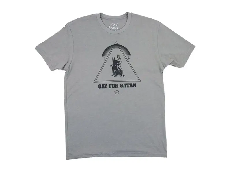 Mutiny Bikes "GayForSatan" T-Shirt - Grey