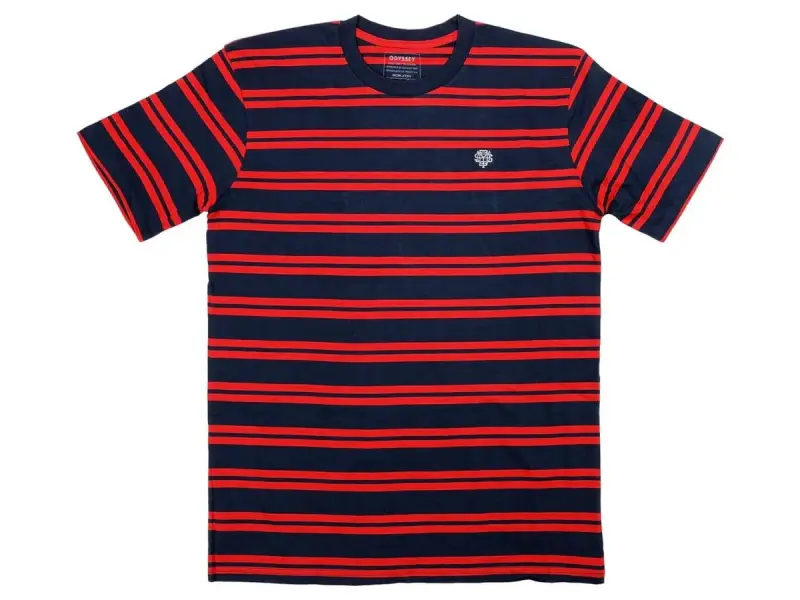 Odyssey BMX "Stitched Monogram" T-Shirt - Blue/Red