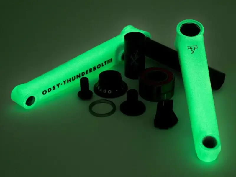 Odyssey BMX "Thunderbolt+" BMX Kurbel - Glow In The Dark