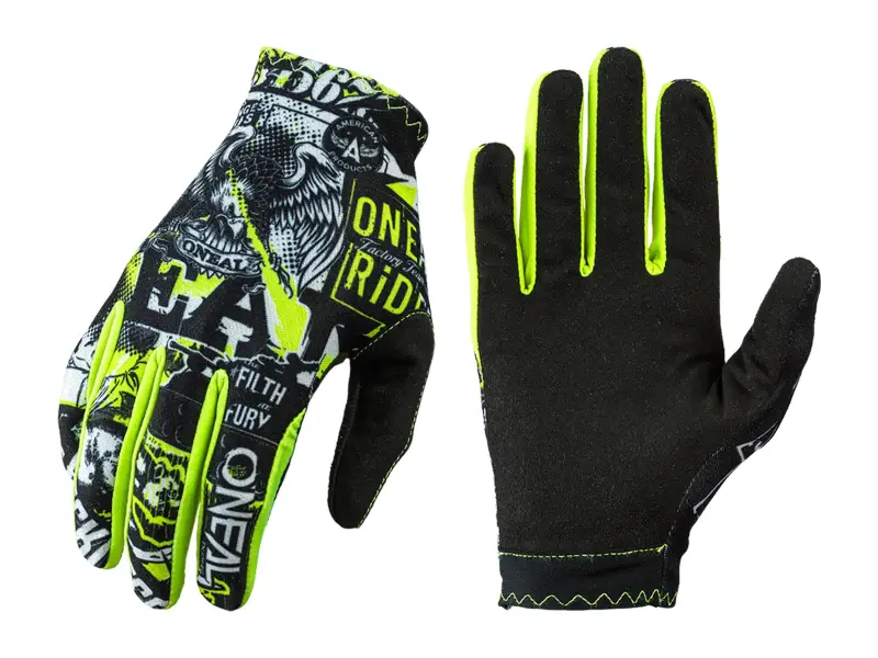 O'Neal "Matrix Attack" Gloves - Black/Neon Yellow (Kids)