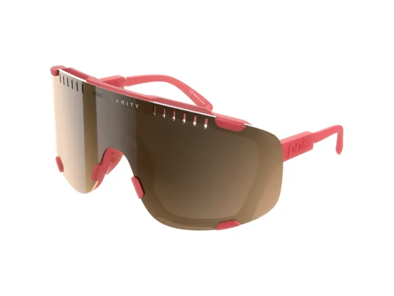 POC "Devour" Sunglasses - Clarity Trail/Partly Sunny Silver Lens / Ammolite Coral Translucent