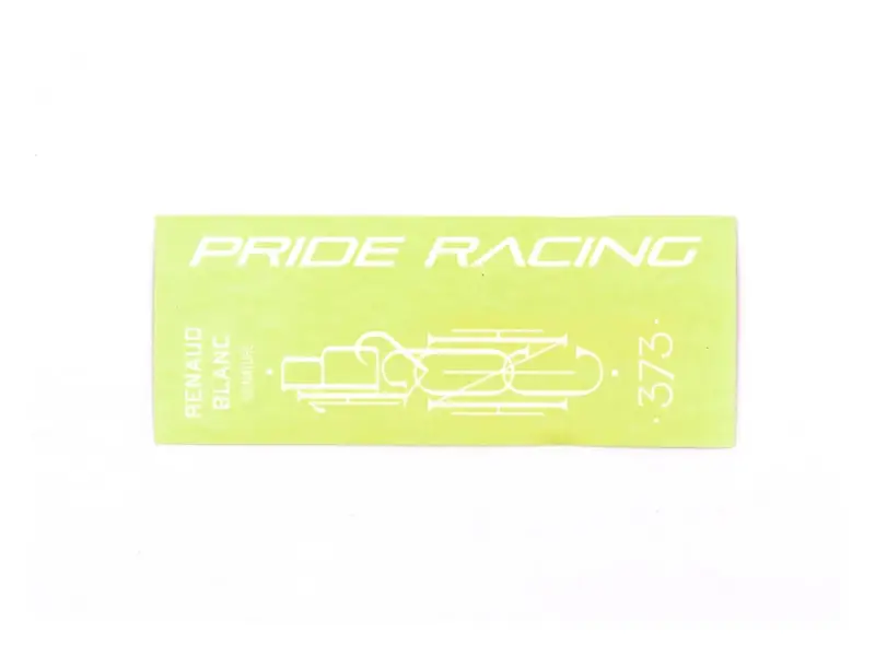 Pride Racing "Sticker Full Pack 373" Stickerset - White 8" / 8.5"