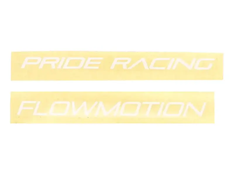 Pride Racing "Stickers Flowmotion" Stickerset - White
