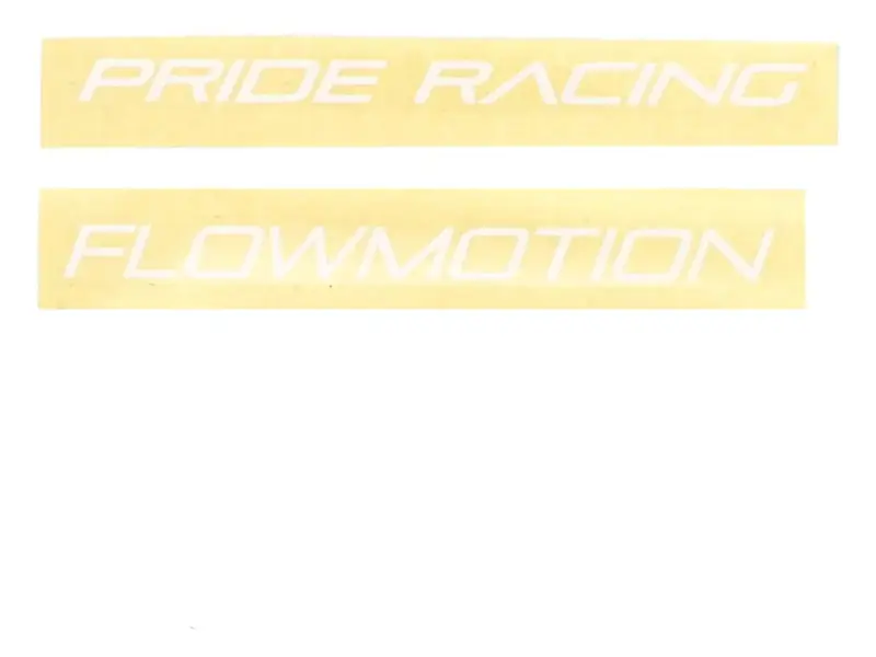 Pride Racing "Stickers Flowmotion" Stickerset - White
