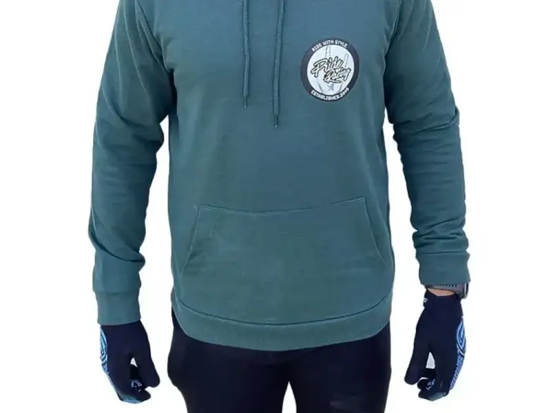 Pride Racing "Sweat Cool Patch" Hooded Pullover - Dark Green