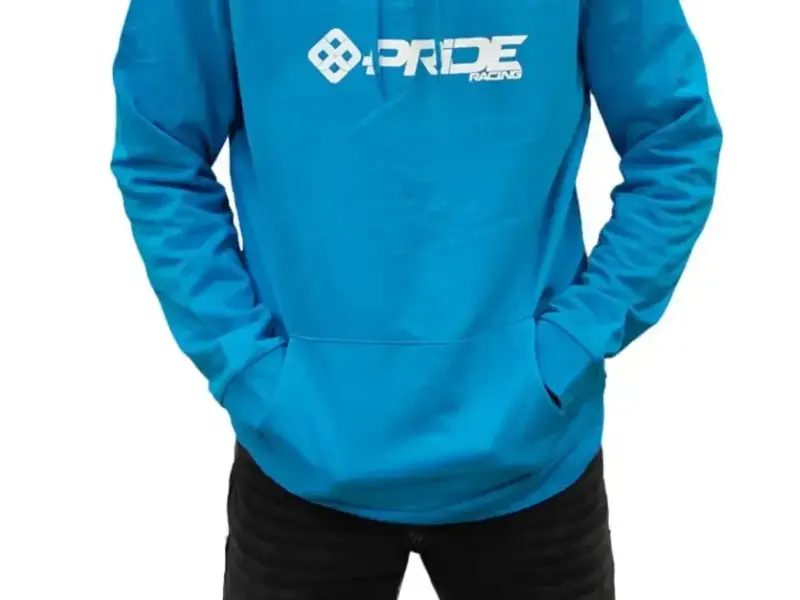Pride Racing "Sweat Logo" Hooded Pullover - Hawaiian Blue