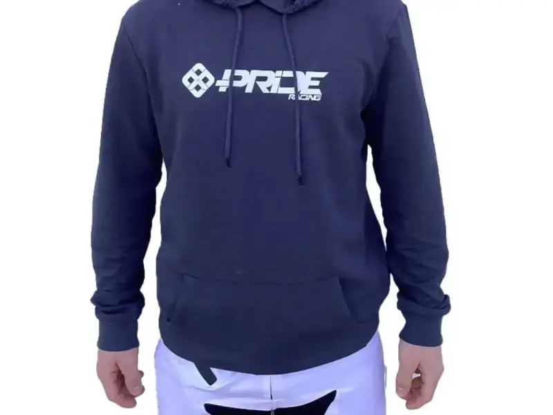 Pride Racing "Sweat Logo" Hooded Pullover - Heather Asphalt
