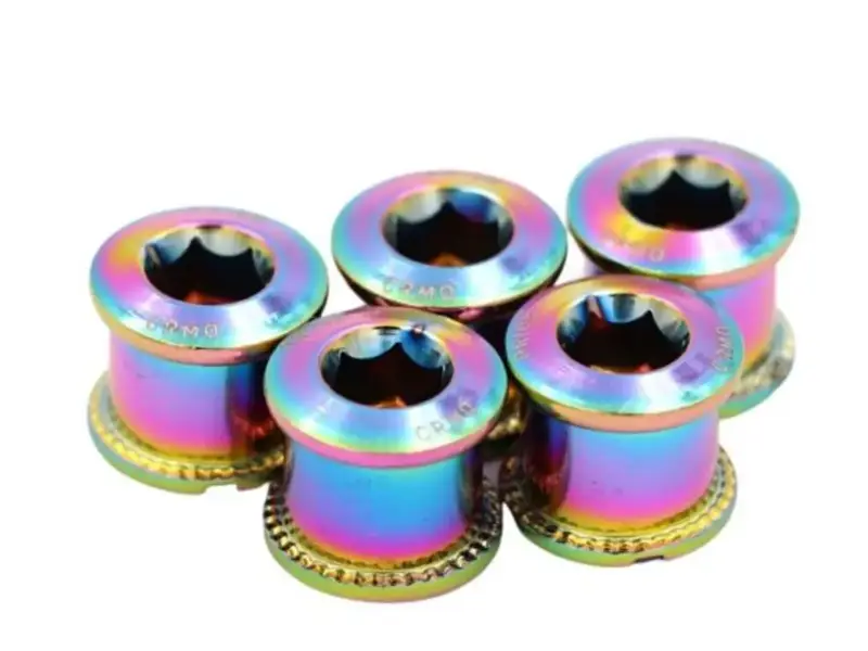 Pride Racing "Vortex Chromoly Bolt Short Kit" BMX Race Chainring Bolts - Spacer 8.5mm