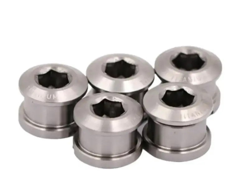 Pride Racing "Vortex Titanium Bolt Short Kit" BMX Race Chainring Bolts - Spacer 6.5mm
