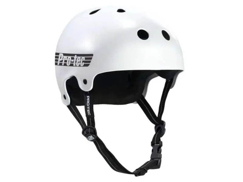 ProTec "Old School Low Pro" BMX Helm - Gloss White (Certifed)