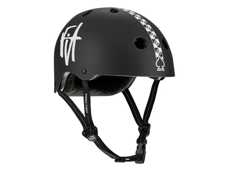 ProTec X Fit Bike Co. "Low Pro" BMX Helmet - Checkered Matte Black