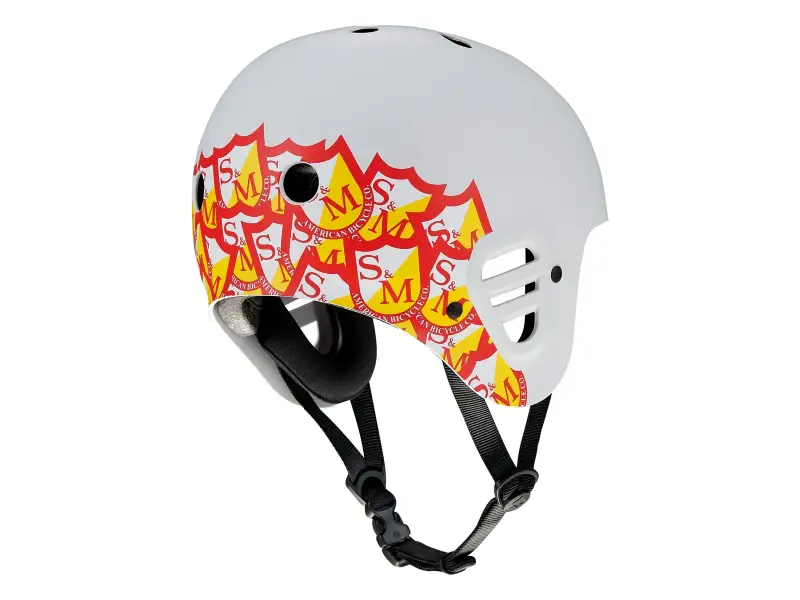 ProTec X S&M Bikes "Full Cut Certified" BMX Helmet - Shield Matte Light Grey