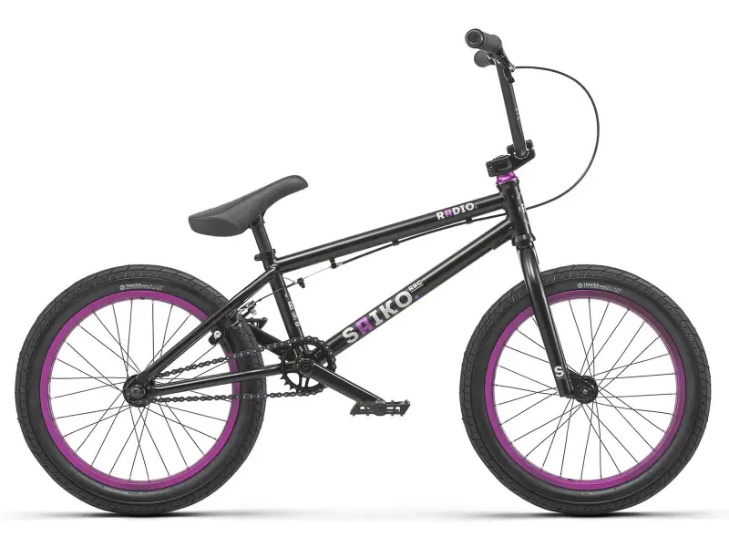 Radio Bikes "Saiko 18" 2019 BMX Bike - 18 Inch - Matt Black / Purple