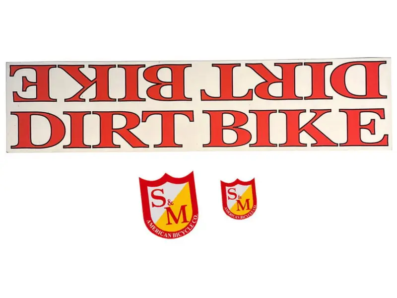 S&M Bikes "Dirt Bike Mid 90s" Rahmen Stickerset