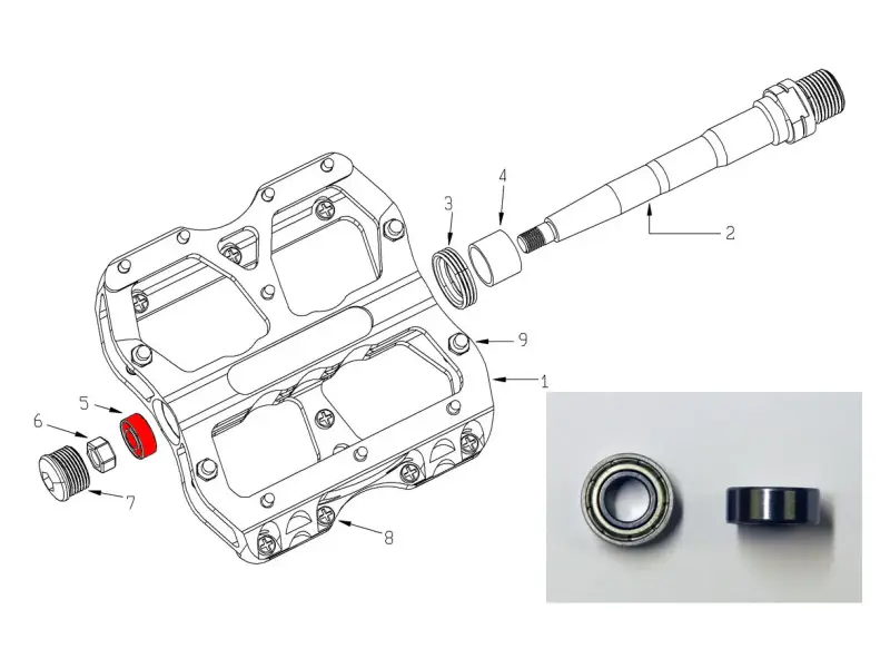 Reverse Components Pedals Ball Bearing - 2 Pieces