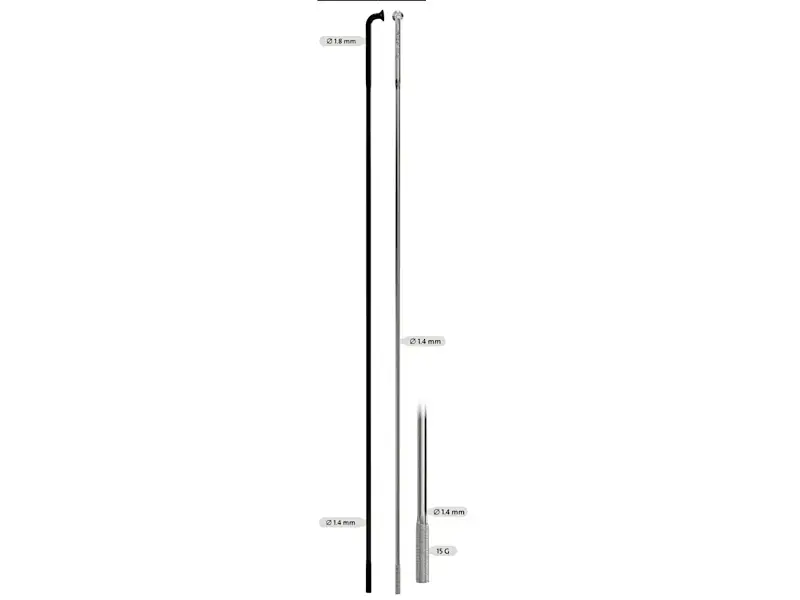 Sapim "Super Spoke Butted" Speiche (Ohne Nippel)