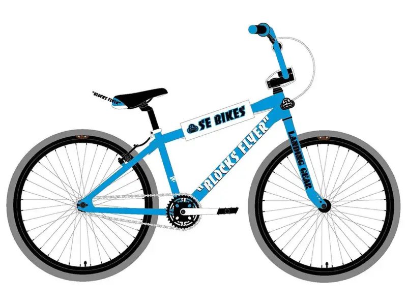 SE Bikes "Blocks Flyer 26" 2020 BMX Cruiser Bike - 26 Inch - Blue