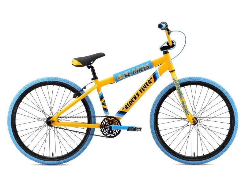 SE Bikes "Blocks Flyer 26" 2020 BMX Cruiser Bike - 26 Inch - Yellow
