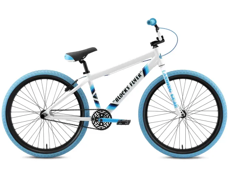 SE Bikes "Blocks Flyer 26" 2021 BMX Cruiser Bike - 26 Inch - White