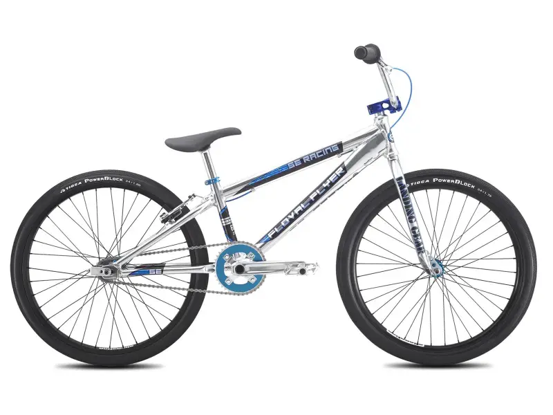 SE Bikes "Floval Flyer 24" 2016 BMX Race Cruiser Bike - 24 Inch - High Polish Silver