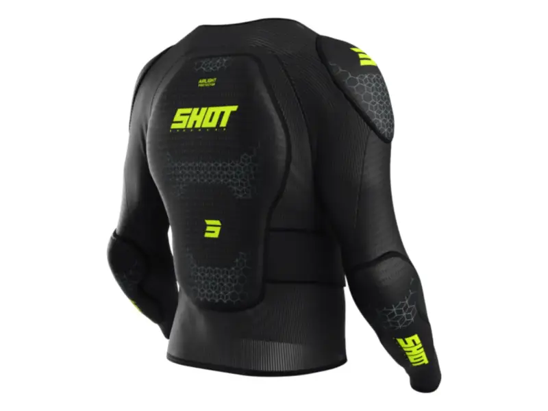 Shot Race Gear "Airlight" Protektor Jacke (langarm) - Black/Neon Yellow