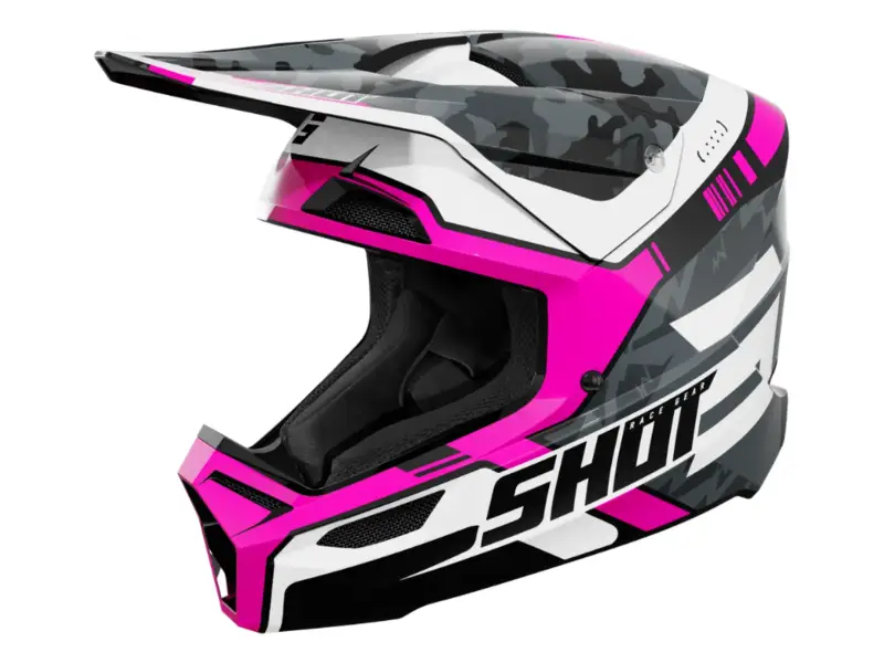 Shot Race Gear "Furious Flash" Fullface Helm - Pink Glossy
