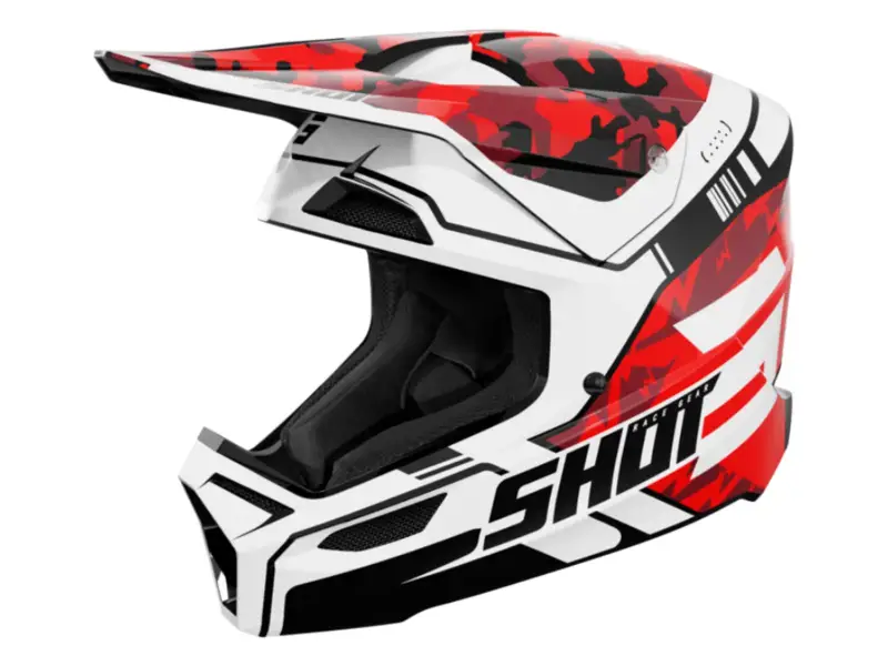 Shot Race Gear "Furious Flash" Fullface Helmet - Red Glossy