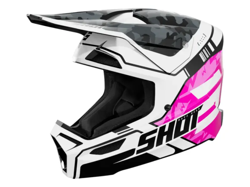 Shot Race Gear "Furious Kid Flash" Fullface Helmet - Pink Glossy
