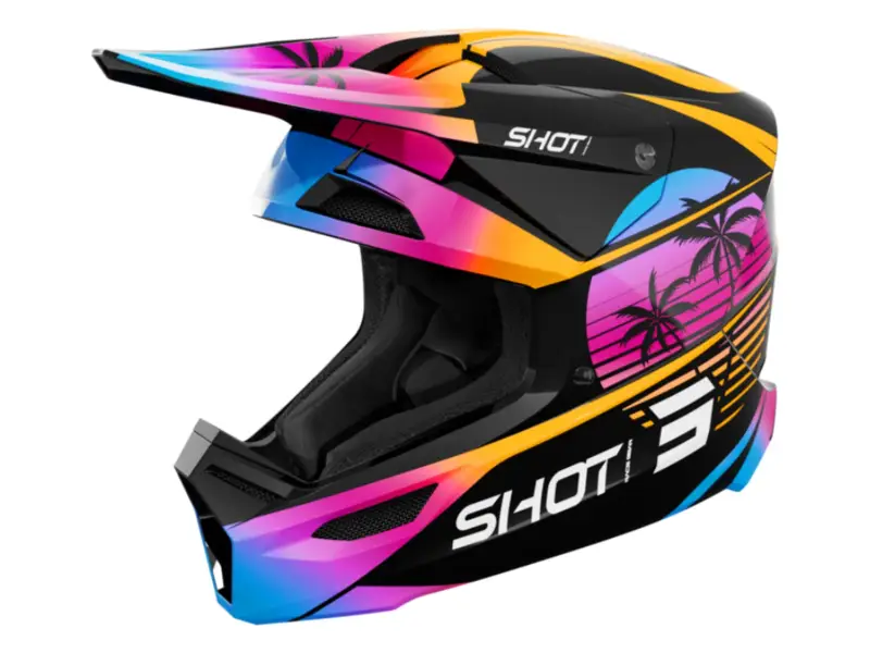 Shot Race Gear "Furious Kid Miami" Fullface Helm - Orange Glossy
