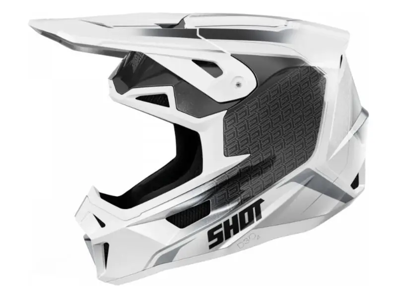 Shot Race Gear "Lite Challenger" Fullface Helm - Black/White Pearly
