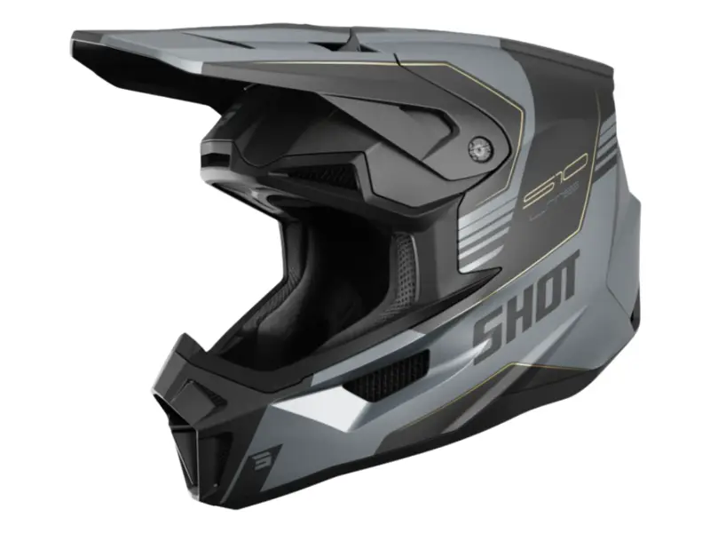 Shot Race Gear "Lite S10" Fullface Helm - Black/Grey Matt