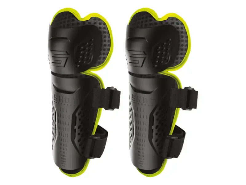 Shot Race Gear "Optimal 2.0" Knieschoner - Black/Neon Yellow
