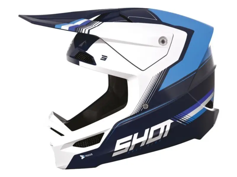 Shot Race Gear "Race Tracer" Fullface Helm - Blue Glossy