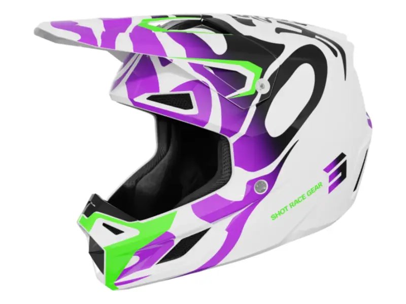 Shot Race Gear "Speed Kid" Fullface Helm - Purple Glossy