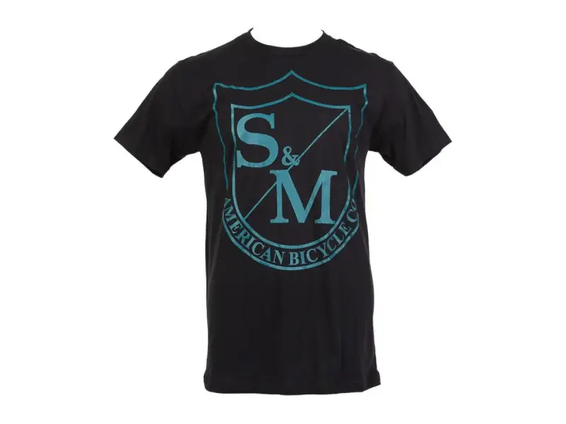S&M Bikes "Big Shield" T-Shirt - Black/Blue