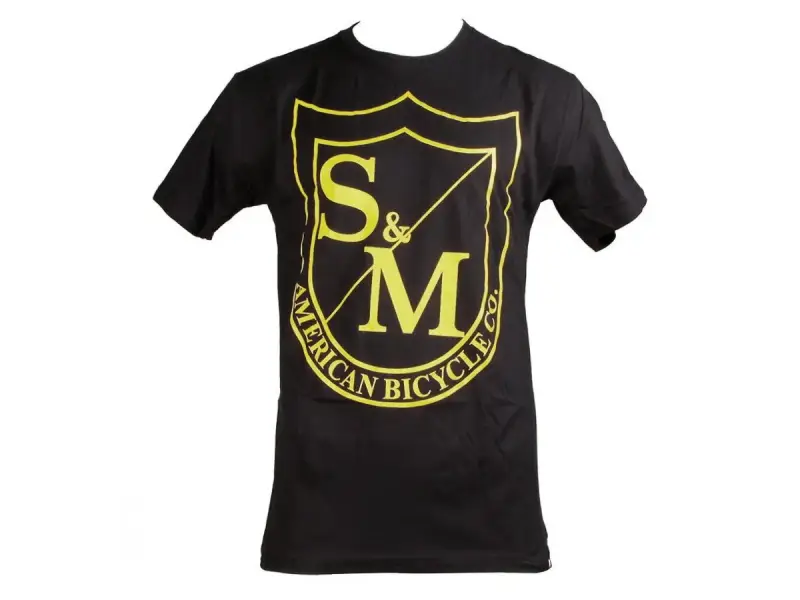 S&M Bikes "Big Shield" T-Shirt - Black/Yellow