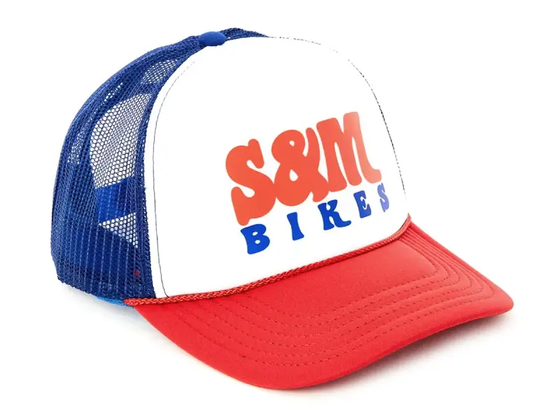 S&M Bikes "Keep on Truckin Trucker" Cap - Red/Blue