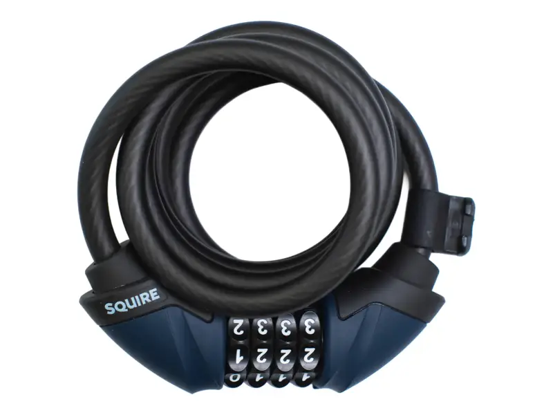 Squire "Flexalok Combi 12 XL" Spiral Cable Lock + Bracket - 180 cm