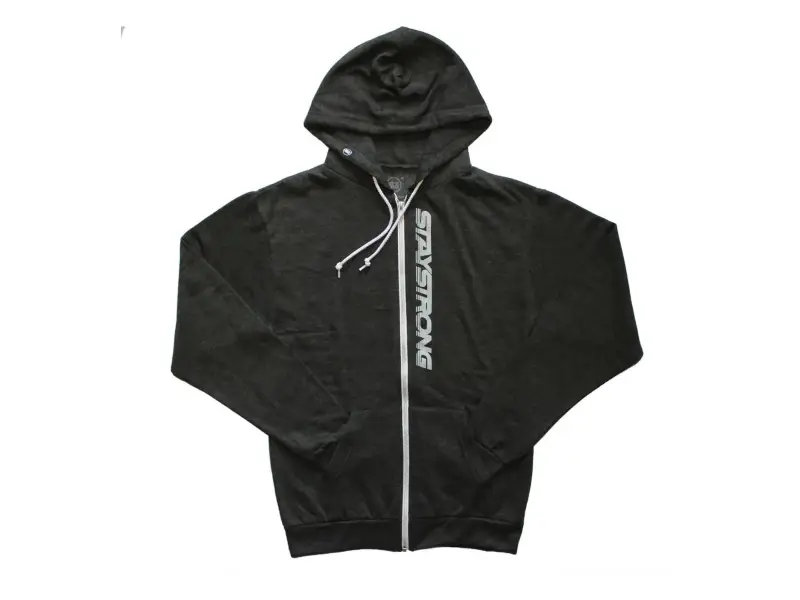 Stay Strong "Faster Zip" Hoody - Heather Black