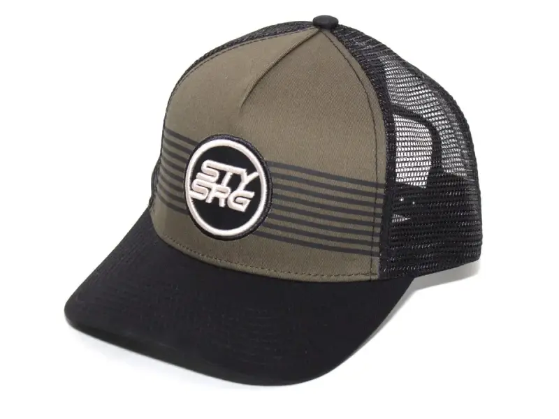 Stay Strong "Icon Stripe" Trucker Cap - Black/Olive