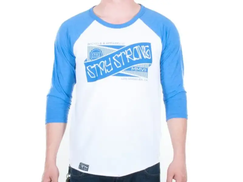 Stay Strong "Ribbon Raglan" 3/4 Longsleeve - white/blue