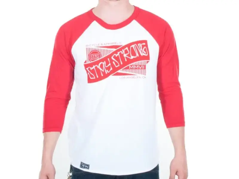 Stay Strong "Ribbon Raglan" 3/4 Longsleeve - weiss/rot