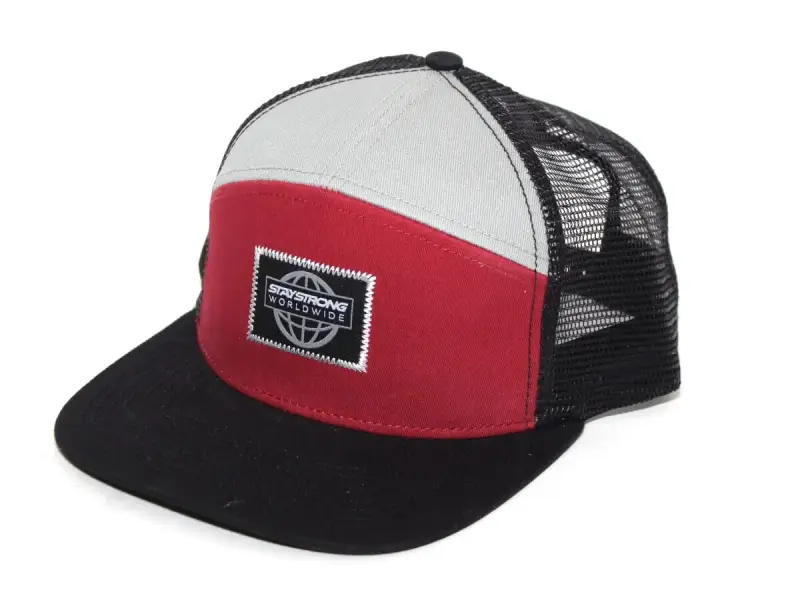 Stay Strong "Worldwide" Trucker Cap - Black/Red