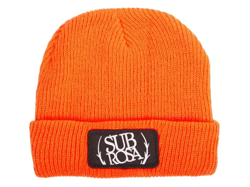 Subrosa Bikes "Bold Patch" Beanie - Neon Orange