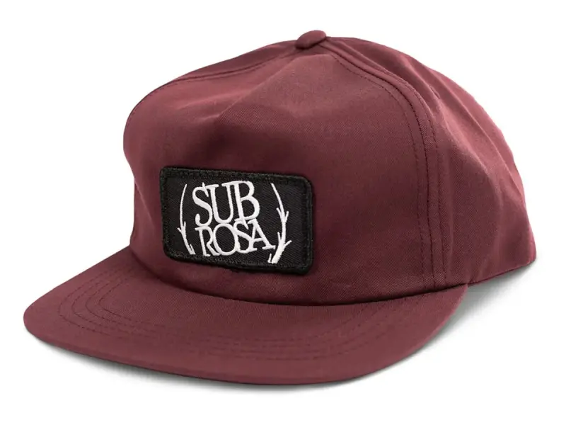 Subrosa Bikes "Bold Patch Snapback" Kappe - Maroon Red