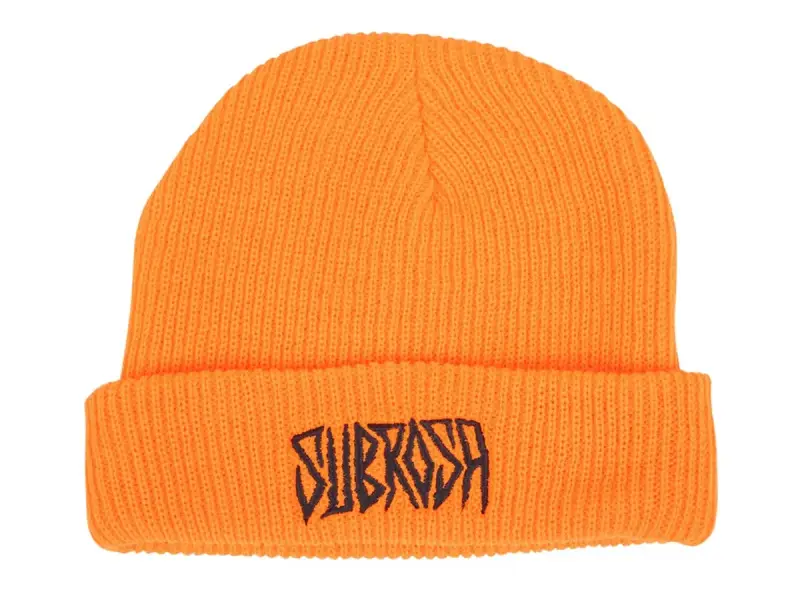 Subrosa Bikes "Carved" Beanie - Neon Orange