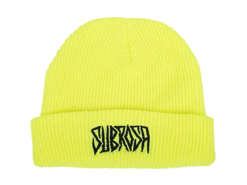 Subrosa Bikes "Carved" Beanie Mütze - Neon Yellow